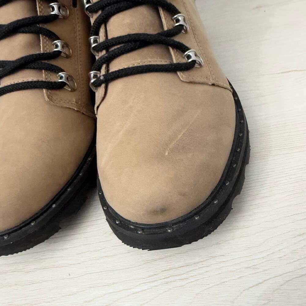 Sorel Lennox Lace Waterproof Boots Women’s Size 9.5 Tan Leather Combat - Picture 3 of 13